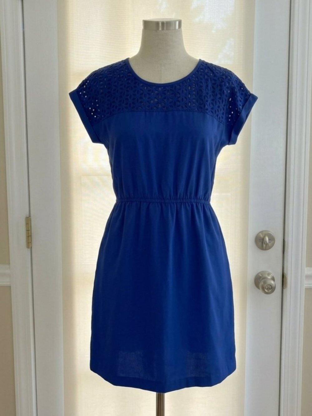 NWT Esmara Blue Eyelet Lace Mini Dress